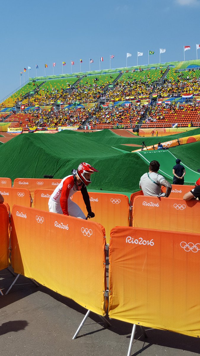 In einer halben Stunde gehts los: David Graf im Halbfinal #Rio2016 #BMX #Winterthur