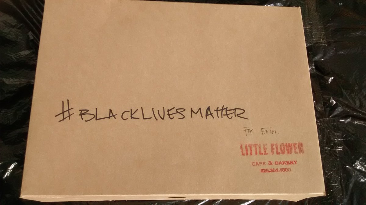 Thank you for the pastries and coffee this morning, <a href="/meatmyfriends/">Erin O'Brien</a>! We also 💜 the box <a href="/BLMLA/">#BlackLivesMatter-LA</a> #DecolonizeLACityHall
