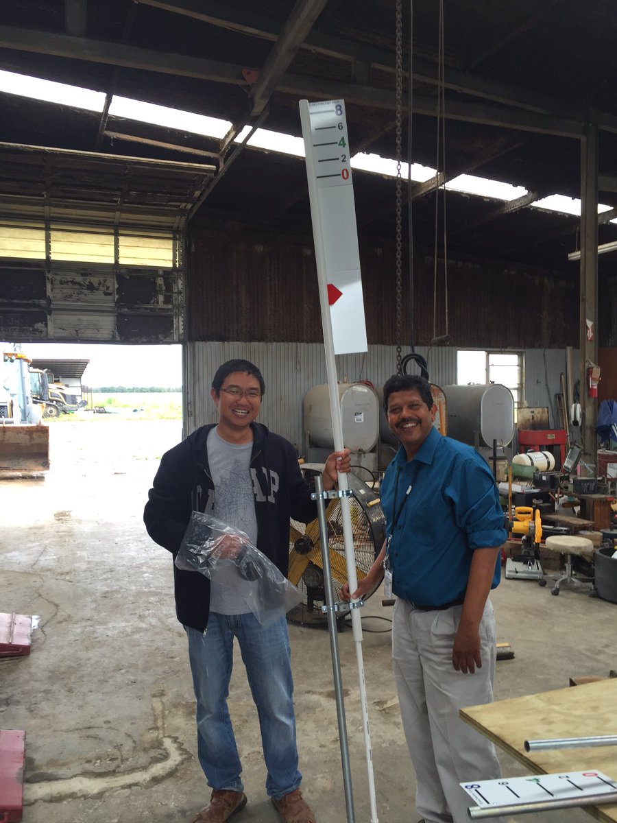 A custom water gauge built for Dr. Rohila at USDA. More artwork will be added for below 0 readings in drought study.