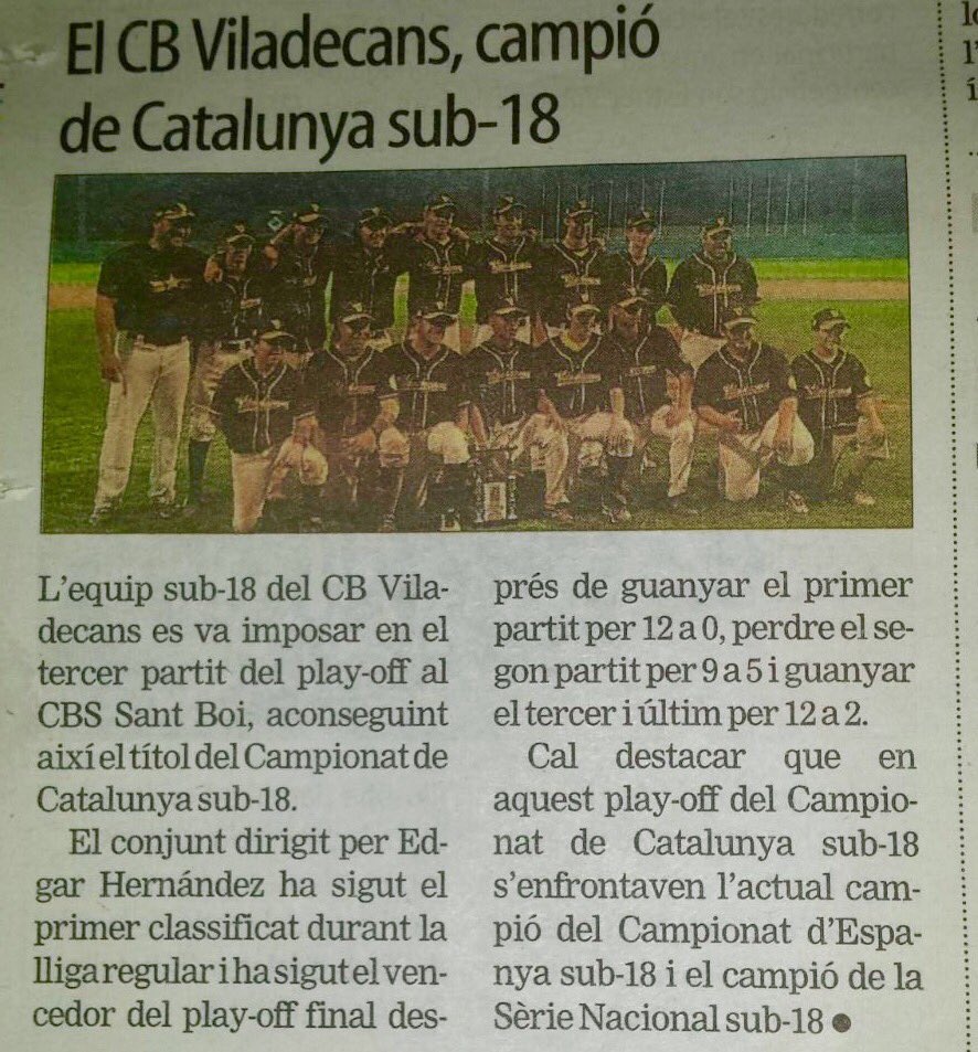 Béisbol Viladecans tweet media