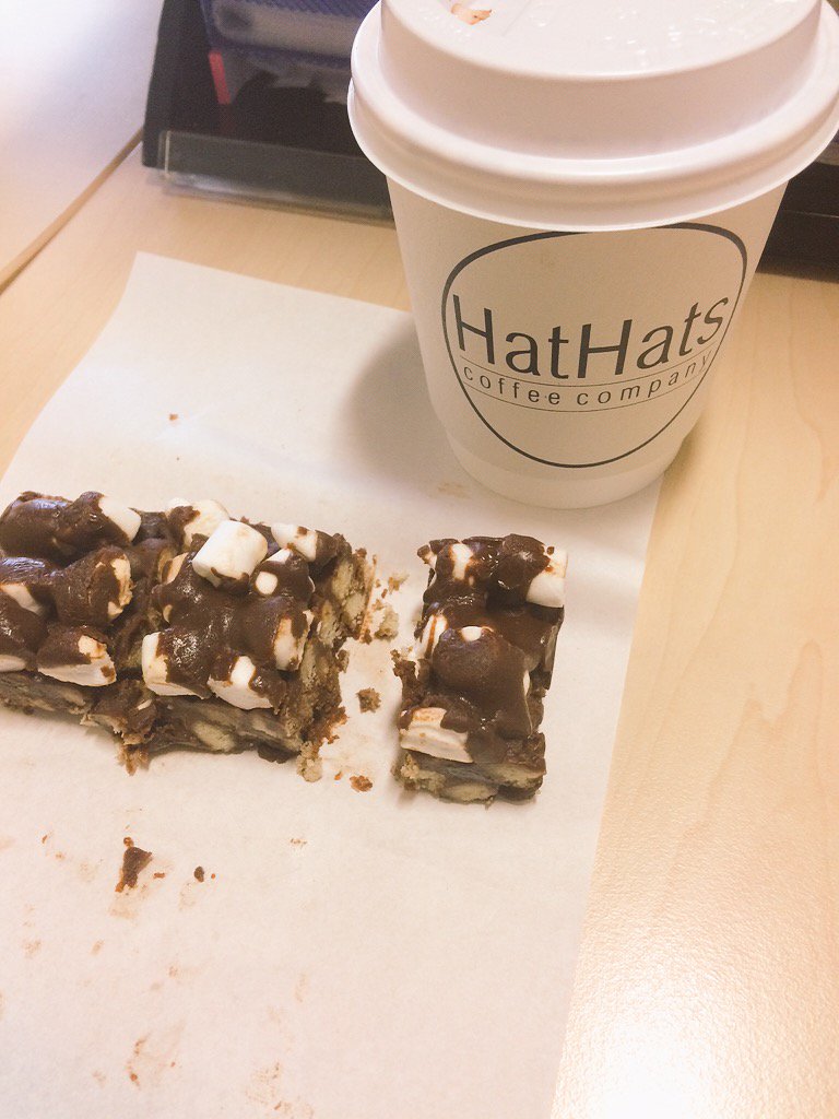 becx02's tweet photo. Lovely Friday Treat from @HatHatsCoffee - Yum! https://t.co/XCyiqRmNvA
