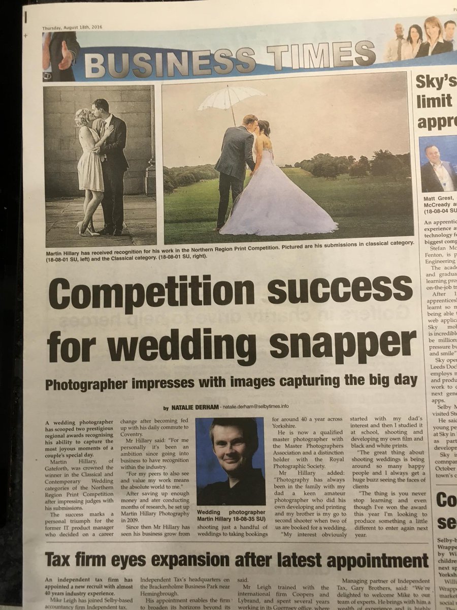 mhillaryphoto's tweet photo. In this weeks paper for my photography award. Thank you @Selby_Times https://t.co/bG4NS17h8G