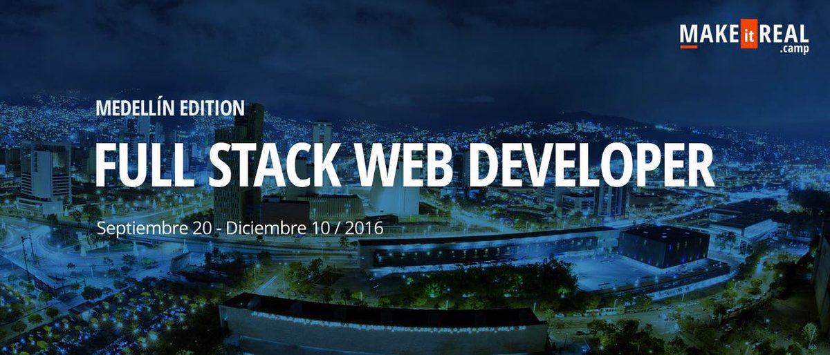 makeitrealcamp's tweet image. MEDELLÍN EDITION - FULL STACK WEB DEVELOPER 🚀🔝
Más información y Registro en: bit.ly/FullStackMedel…