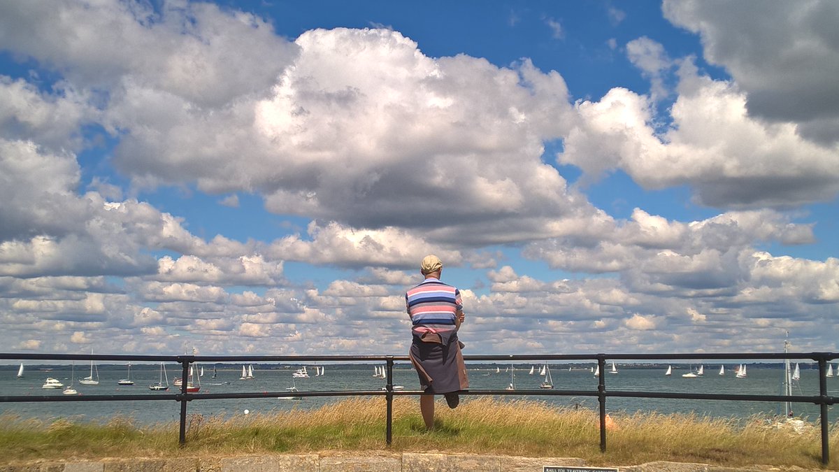 ghost_moth's tweet photo. @EnglishHeritage My husband enjoying the view from Yarmouth Castle #shareyoursummer https://t.co/UMsZLZaatq