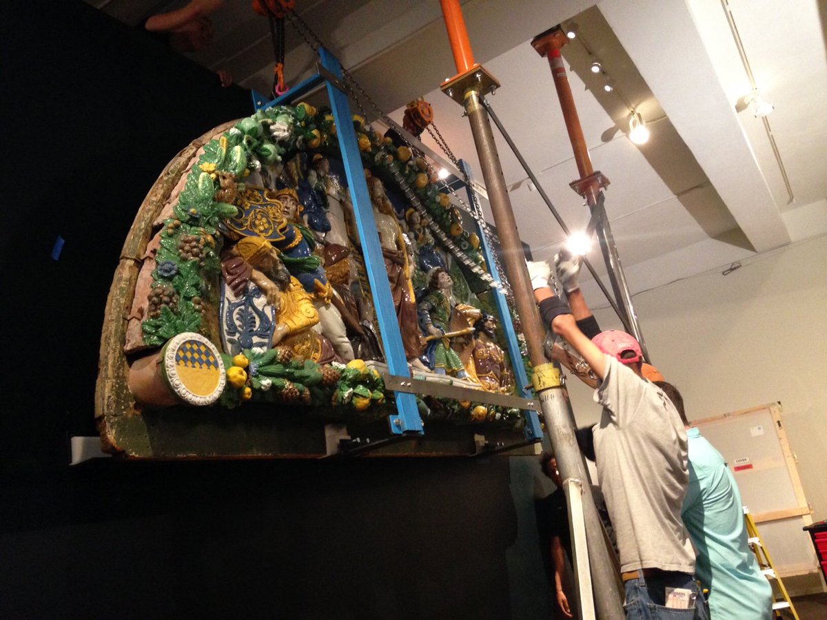 brooklynmuseum's tweet photo. How do you move a 1100 lb artwork? #BKMConservation shares #DellaRobbia's path to @mfaboston https://t.co/kNL1uOMKSc https://t.co/QfYHrzgUZz