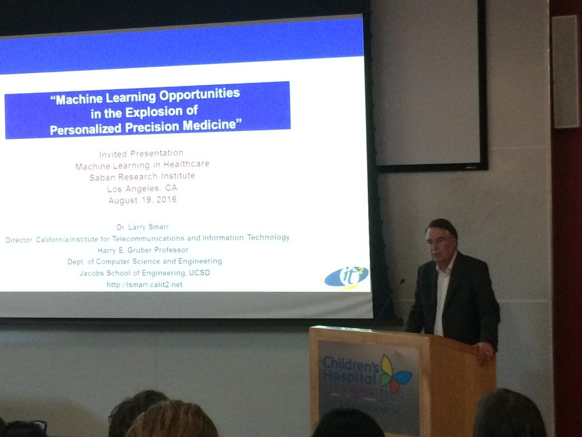 YvonneAtKaiser's tweet photo. Dr Larry Smarr imparting wisdom to the brightest minds. #machinelearninginhealthcare #deeplearning4healthcare #mucmd https://t.co/jzHfnGTgvq