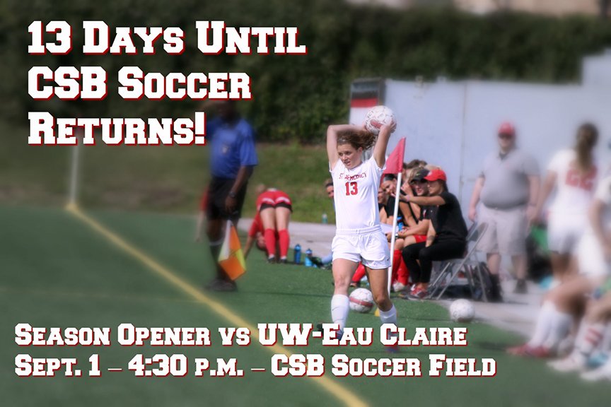 CSB_Athletics's tweet photo. The @CSBsoccer team starts its season at home against Eau Claire in 13 days! #LimitlessIn16 https://t.co/GiR6Rr5hU0
