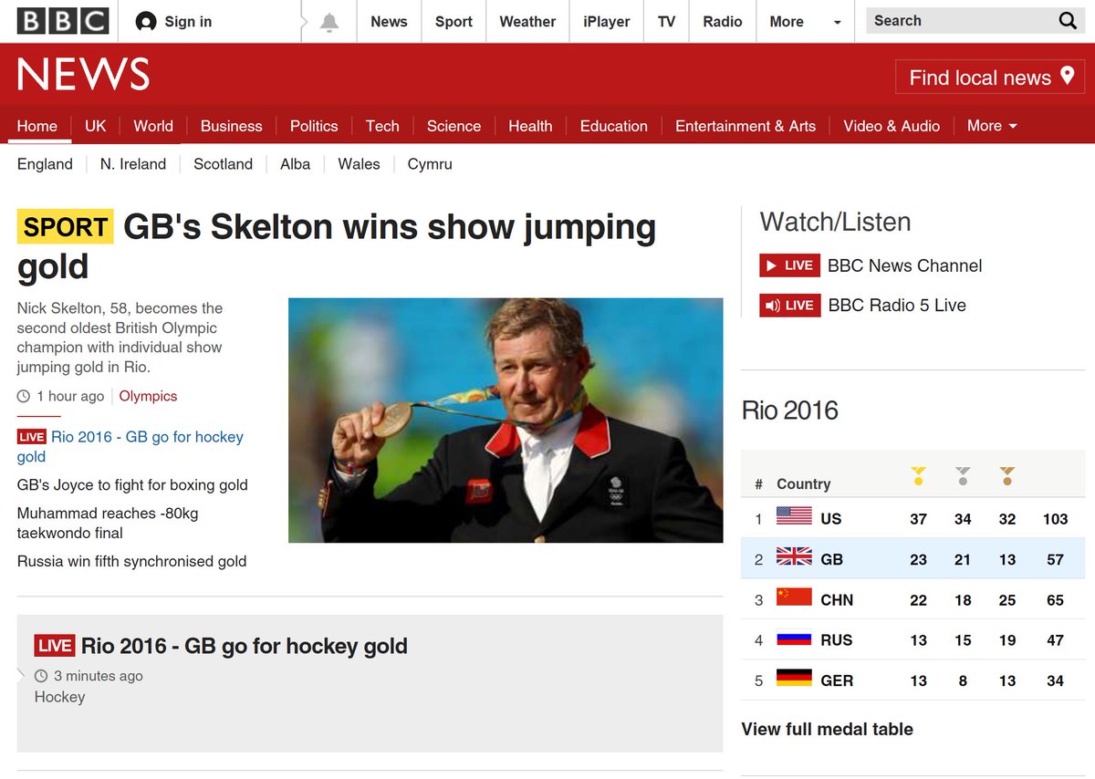 .@BBCNews takeover for Nick Skelton & Big Star! #equestrian #GBR #Gold #EquestrianShowjumping #EquusInRio #Rio2016