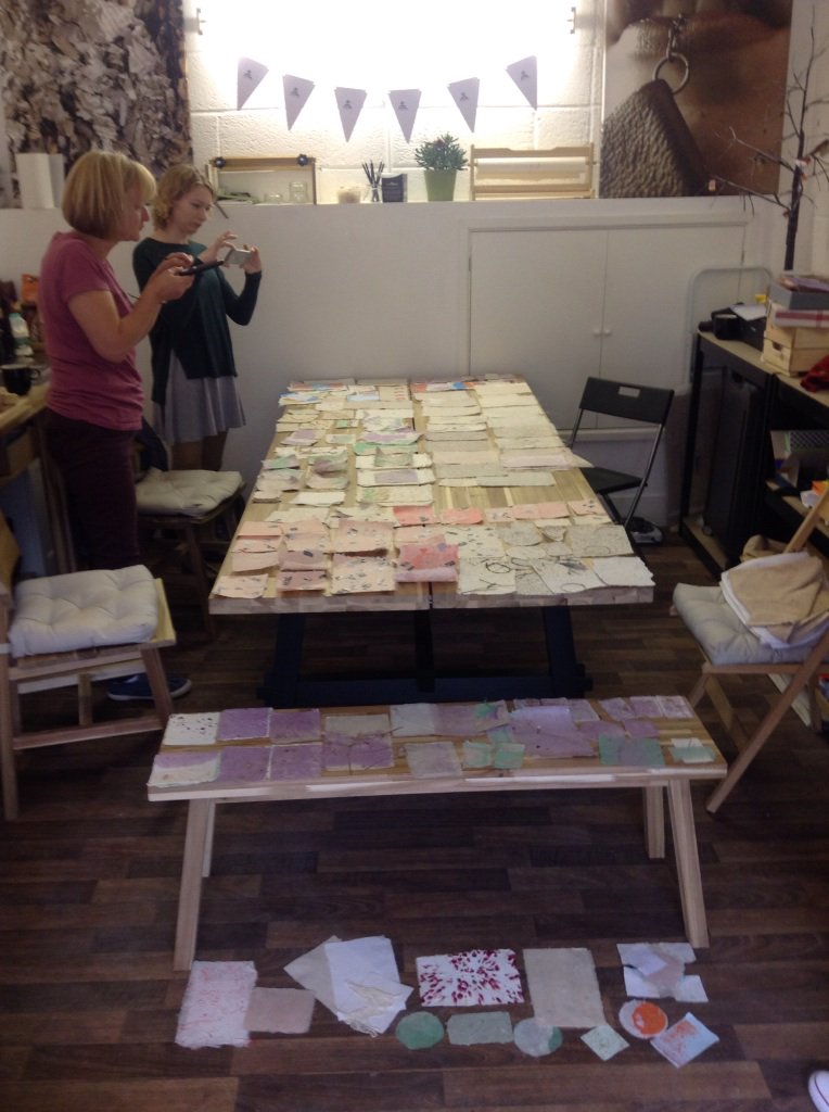 Huge thanks <a href="/mbbookarts/">Mandy Brannan</a> <a href="/Object_Book/">Object Book</a> for an awesome week paper making! Now home with chips &amp; buzzing with new ideas