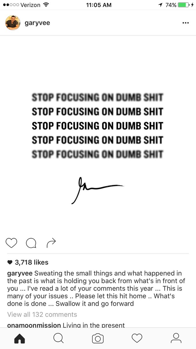 Thanks <a href="/garyvee/">Gary Vaynerchuk</a> for another profound wake up call :)
