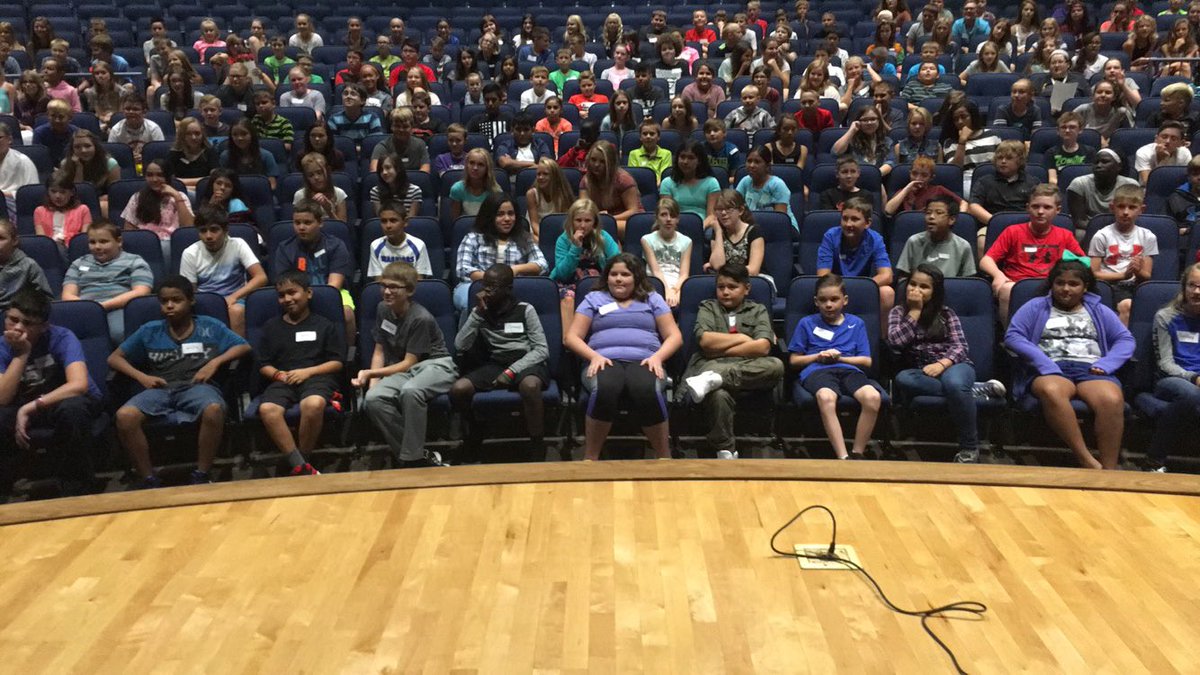MsNSchulte's tweet photo. First day for the 6th graders. Great group! #wmscougars https://t.co/vyaeKCjIQy
