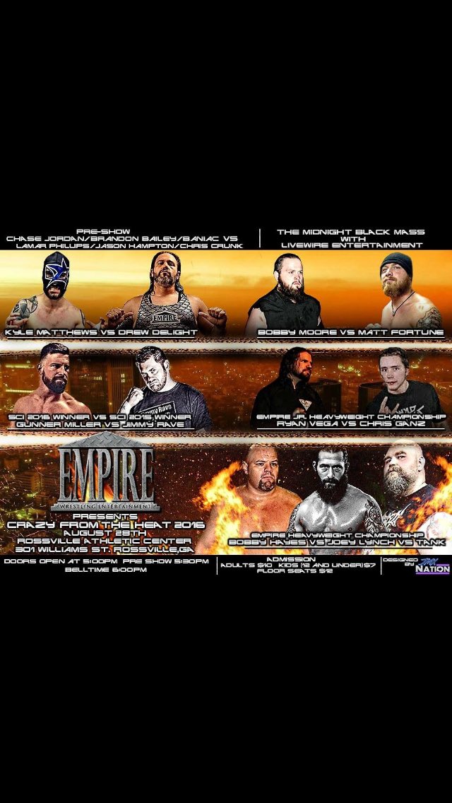 EmpirePW's tweet photo. Ladies and gentlemen, tickets are on sale for Crazy From The Heat. Go to https://t.co/KuIP2h3Oiv to get yours today! https://t.co/hOQgcQRIXz