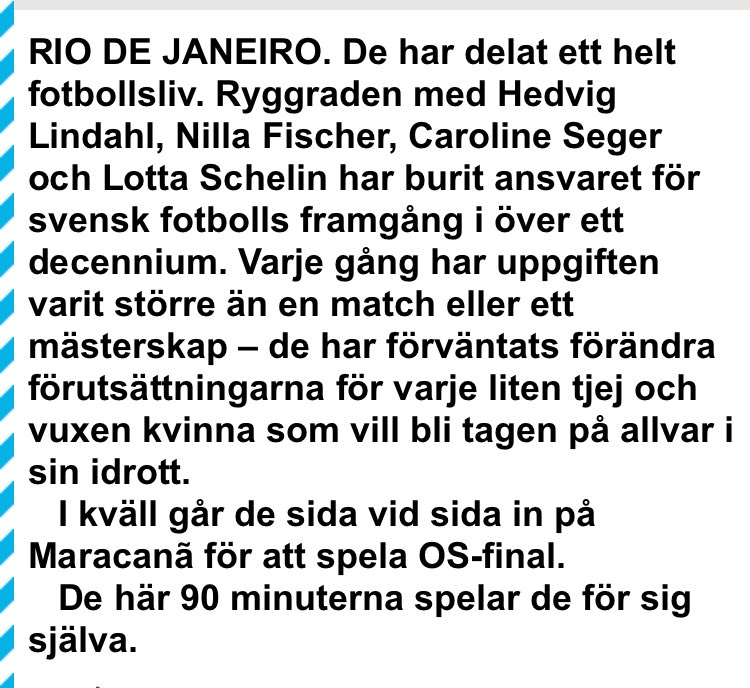 'Det här är deras kväll'. <a href="/malinjon/">Malin Fahlén</a> säger det så bra. expressen.se/gt/sport/kroni…