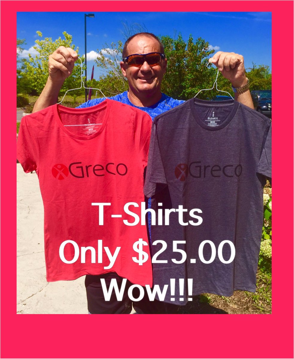 They're  here!! New Men's and Ladies T-Shirts!! All sizes, two great colours! <a href="/barrhavensource/">Source for Sports</a> @GrecoLeanFit