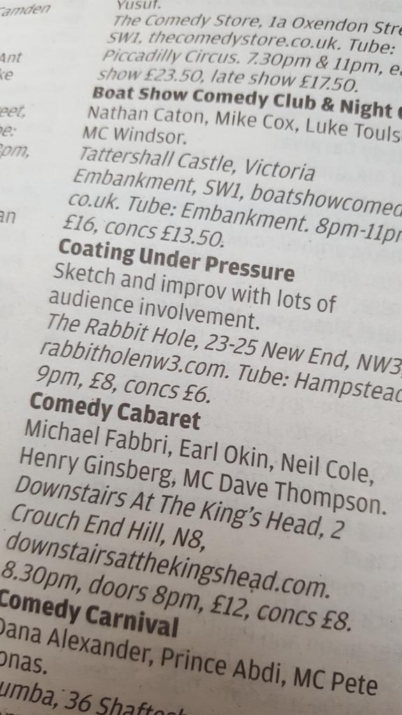 We've secured a 1/50th page spread, so are 1/50th of Night-tubers coming?
#latenightstandard #nighttube #sketchco