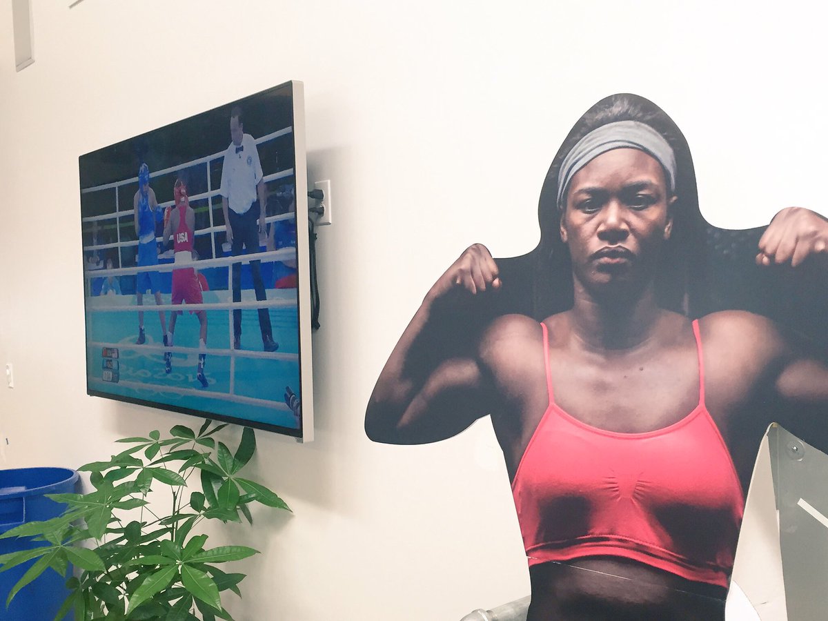 2nd #boxing bout! Go <a href="/Claressashields/">Claressa Gwoat Shields</a>! #Rio2016 #TRexPBS