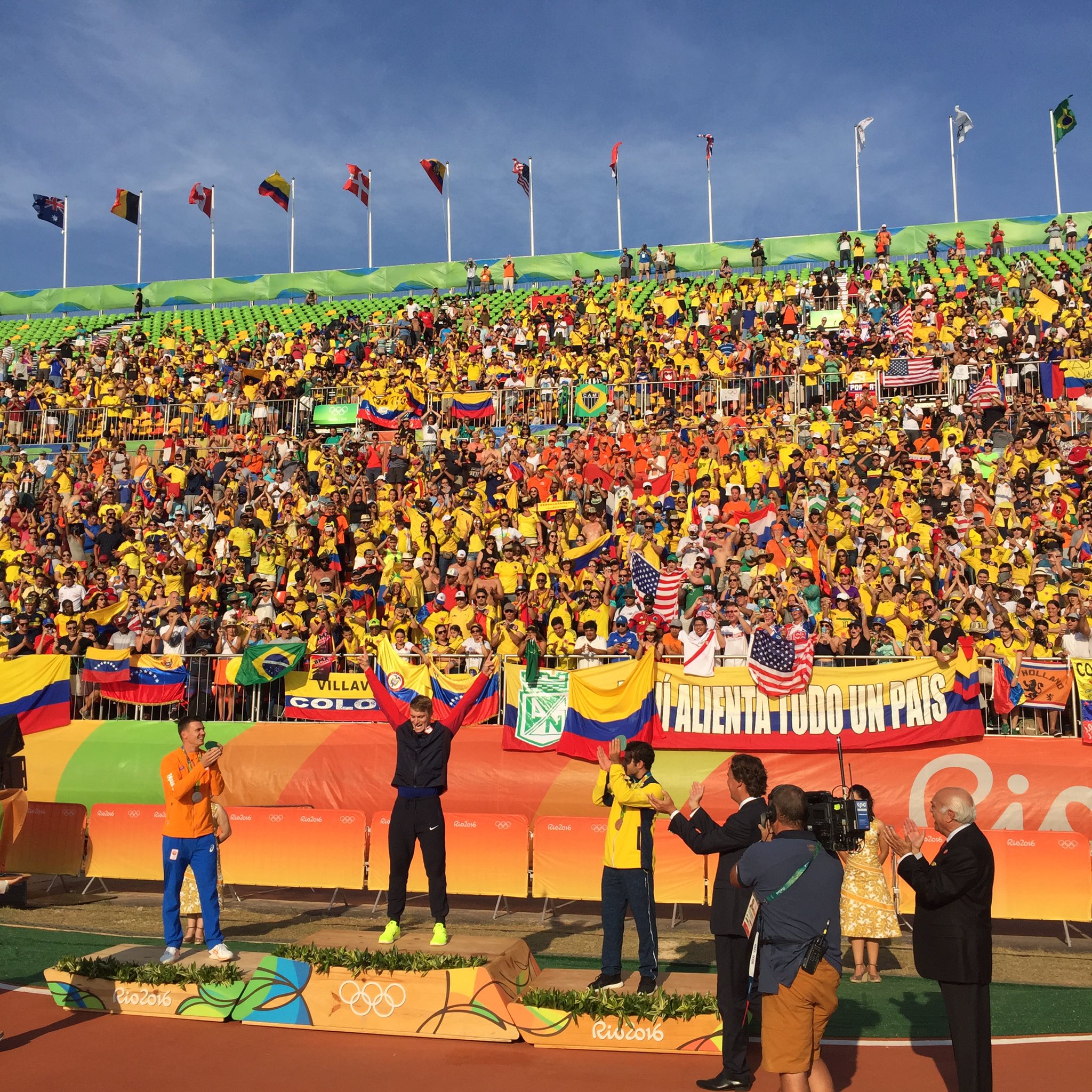 El podio masculino del BMX en Rio2016. Foto: uci.ch