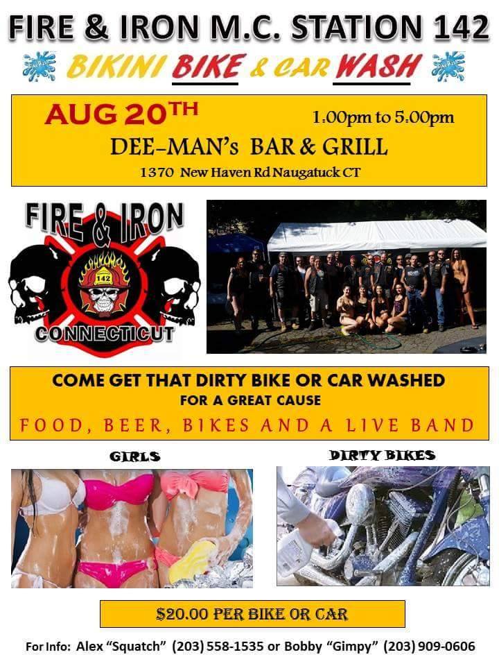 Crissy will be at Fire &amp; Iron Station 142 for their Bikini Bike &amp; Car Wash! Come get washed with Biker Wax Products