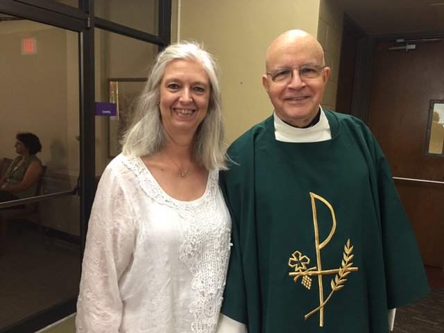 Say hello to our new Campus Ministry Director! Today Ms. Gieringer &amp; Fr. Fred kicked off Friday Masses for 2016-17!