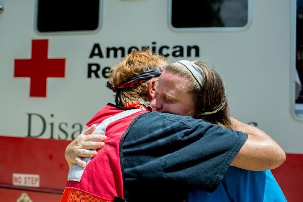 RedCross's tweet photo. "Our work is just getting started." #RedCross #LAFloods https://t.co/QLb5uuhS9x https://t.co/MbQfYBjL3I