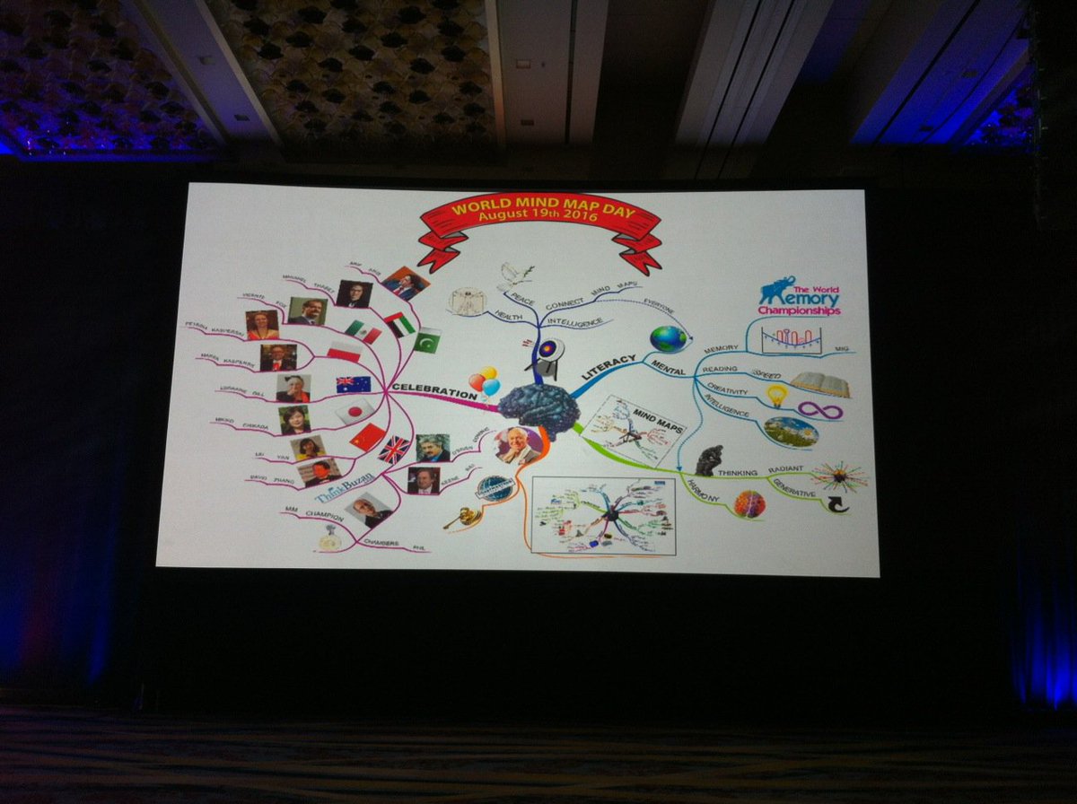 Today is World Mind Map Day according to Tony Buzan, recipient of Golden Gavel Award #TIConv16 #Toastmasters