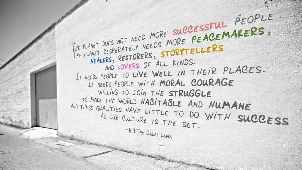 The planet does not need more successful people.