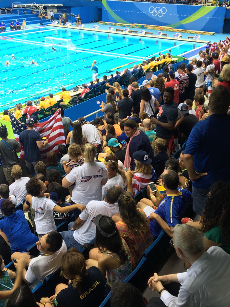 Keithyonkers's tweet image. @TeamUSA Loud chants at Rio 2016 @USCWaterPolo for the @USC_Athletics Alum. great energy