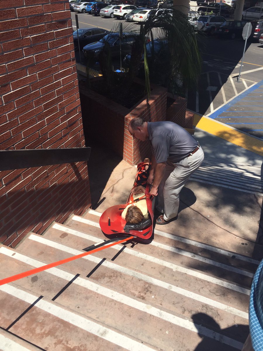 MsJennyNovak's tweet photo. MedSled demo with @SueMama13 posing as the victim! #CSUEM #smem https://t.co/zZ0TaPjqM5