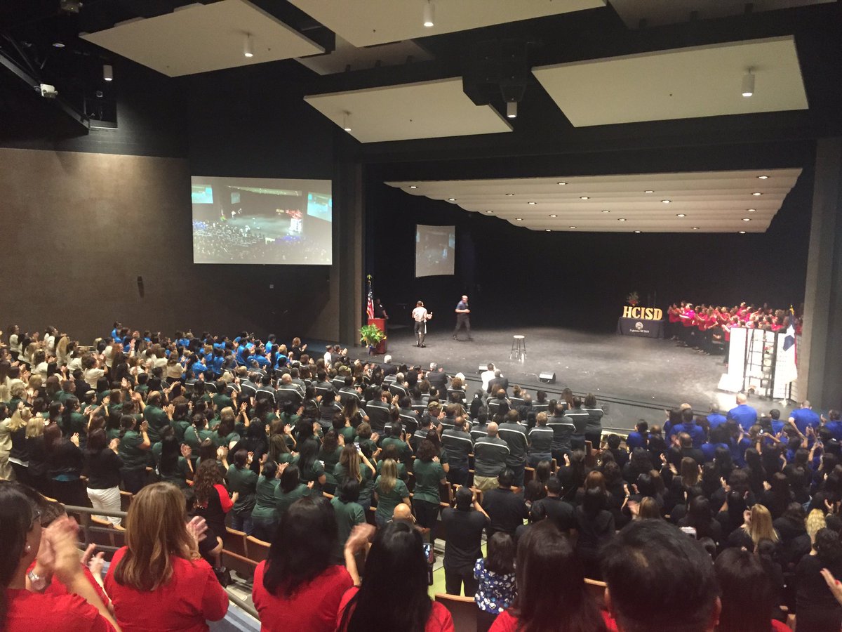 So great to see all the schools pumped for another year of inspiring children! #WeAreHCISD
