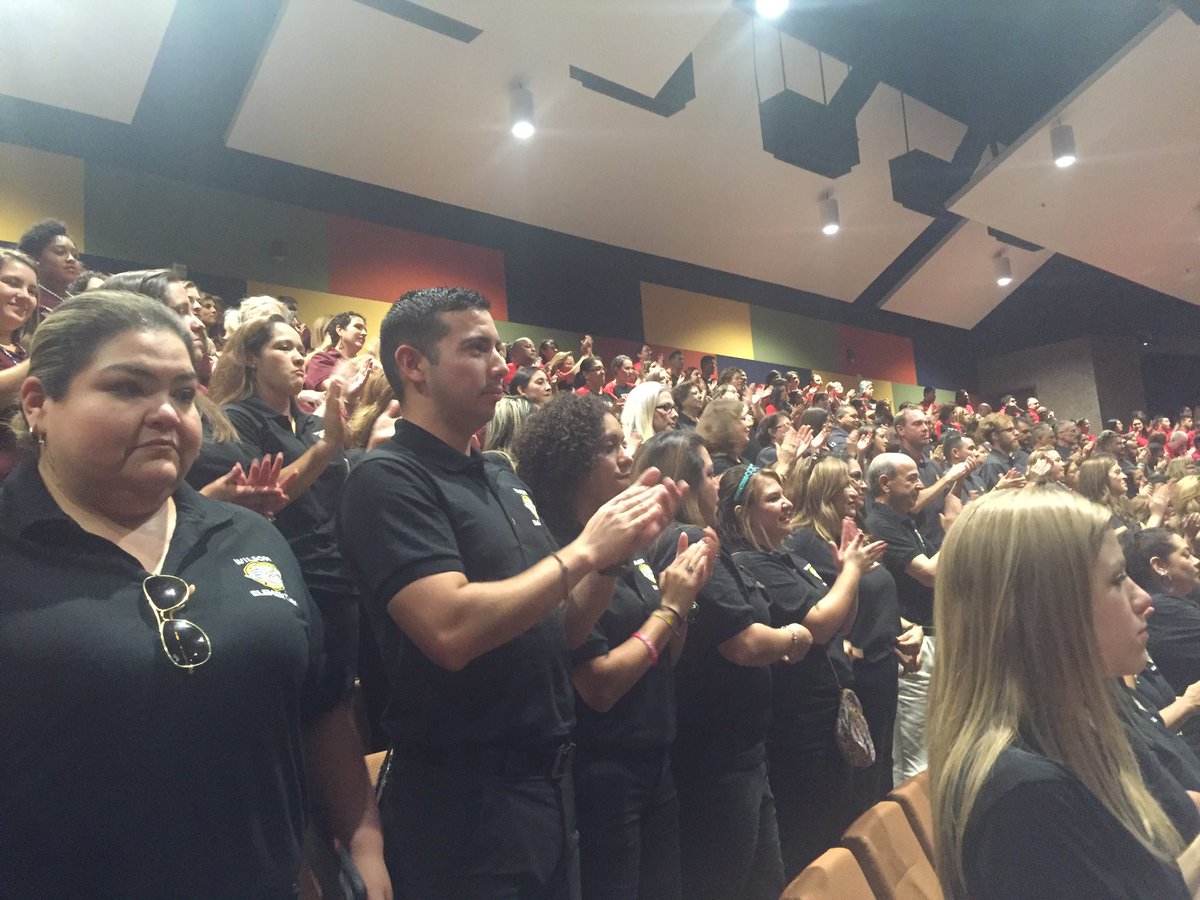 Wilson at the 2016 HCISD Kickoff!!#HCISDproud