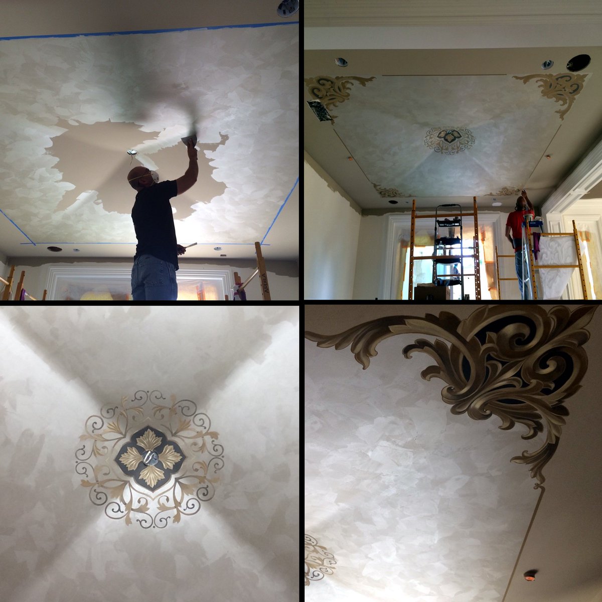 MeodedPaint's tweet photo. #Decorative Finisher John Ardilla from Los Angeles applied #Meoded Pearlas Velvet Scroll Ceiling. @meodedpaint https://t.co/iZUWPS7TVz