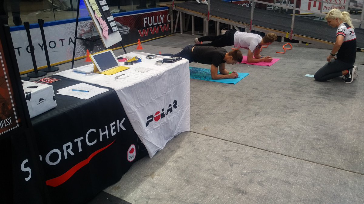 SCWestEd's tweet photo. We are working for it at the @PolarGlobal #SweatBetter Challenge! Come by at #WEMFest @Official_WEM https://t.co/XLKwZVWLFx