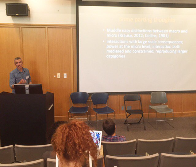 NYUSociology's tweet photo. NYU alum Claudio Benzecry presenting on his ethnography of shoe designers #JTS2016 #ASA16 https://t.co/TYdmzHNCZ6