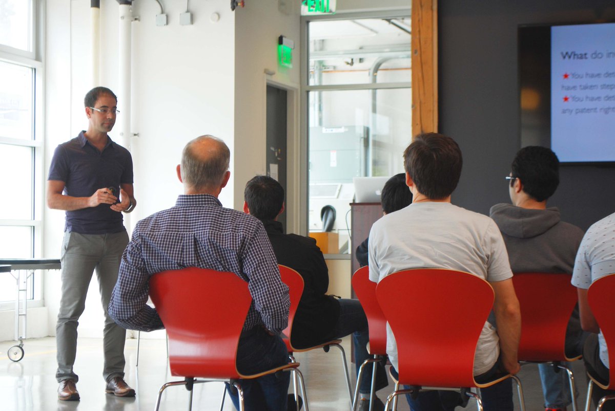 highway1io's tweet image. Patent law expert @jschox stopped by today to discuss patent laws and strategies with our #startups.