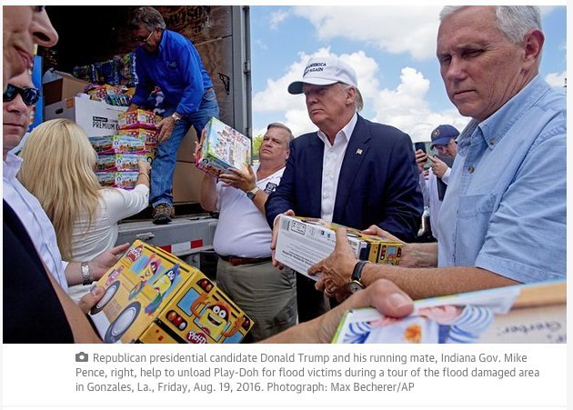 Today me &amp; Mike delivered Play-Doh so the residents of Louisiana can now build their own wall!
