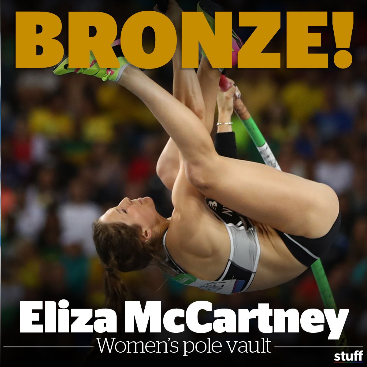 Breaking Eliza McCartney wins bronze for New Zealand in the women's