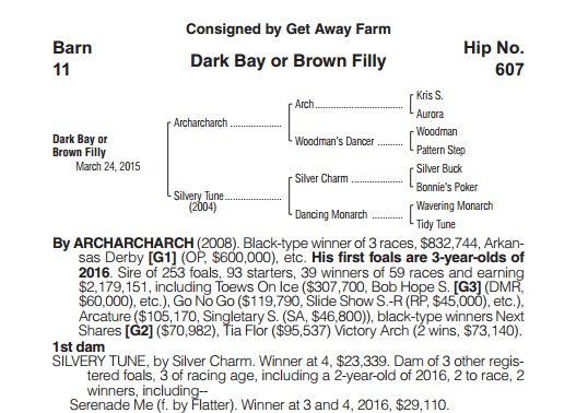 Get_AwayFarm's tweet photo. #OBSAug sale! See our Hip 607 nice f by Archarcharch from Silver Charm mare fam full of BT! https://t.co/ejCfYLjBxN https://t.co/FFQbYttMkM