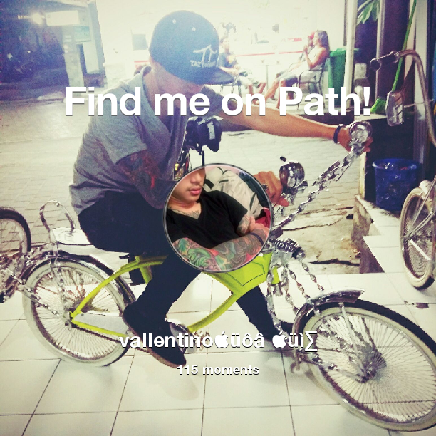 vallenrinaldy's tweet photo. Find me on #Path now! Go to https://t.co/oBI0fYt4Iy https://t.co/hF2mfTsSjg