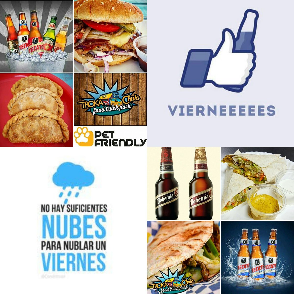 Te esperamos hoy viernes en TrokaChula Food Truck Park!!!!
La mejor gastronomía foodtrukera de San Luis!!!