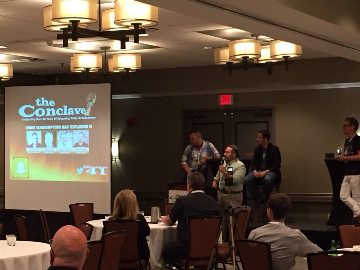 SoundOffPodcast's tweet photo. Radio innovation. Or The lack thereof. Thanks @pmsimon for the clarity. #conclave41 https://t.co/UxPJiRQCsx https://t.co/OqMT2hSWB9