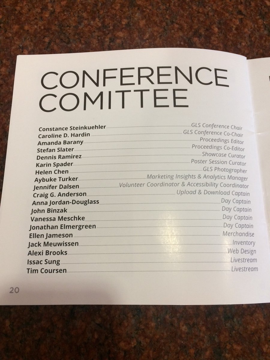 #thankYou <a href="/GLScenter/">GamesLearningSociety</a> Conference Comittee 4 all the work you have done to put together this amazing conference #gls12