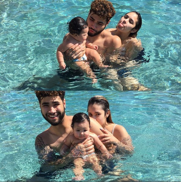 FLOTUSPHiNA's tweet photo. update on the o'veal-johnson family , we're teaching babs how to swim and being a happy little family. #myheartbeats https://t.co/W4EJf6wJeJ