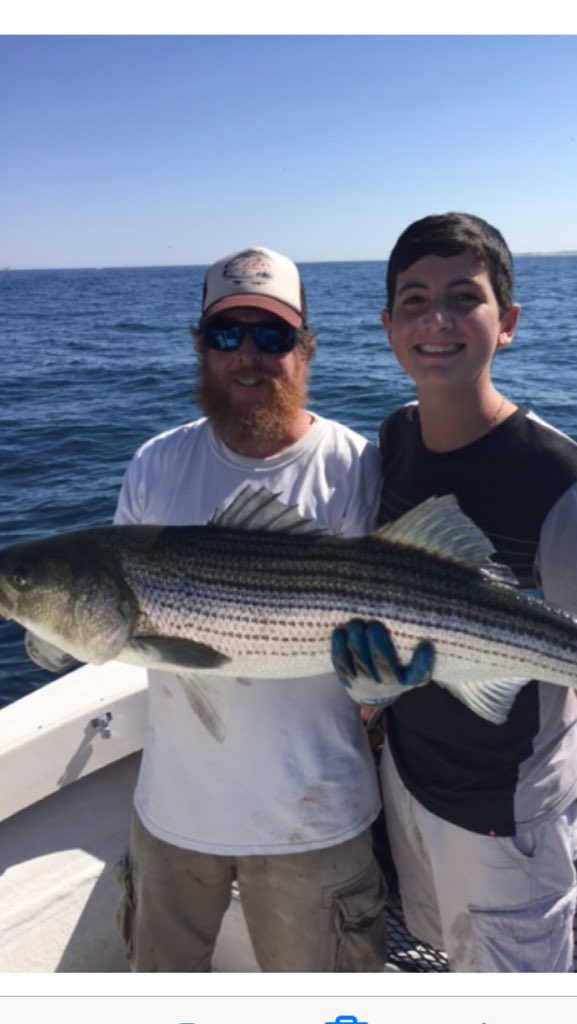 usa_sharp's tweet photo. Stripers for dinner? #wildcaught thank you Uncle Dave &amp; #Captjeff Massive  #bluefish #Deepseafishing #capecodder https://t.co/wUk4uHKxA2