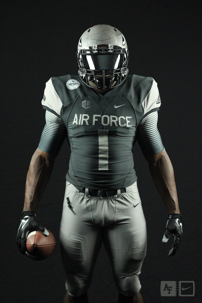 AF_Football's tweet photo. Photos of the AIRPOWER Legacy Series Sharktooth Uniforms that we will wear vs @GeorgiaStateFB. #LetsFly #AFAPLS https://t.co/C0JQNQUcRG