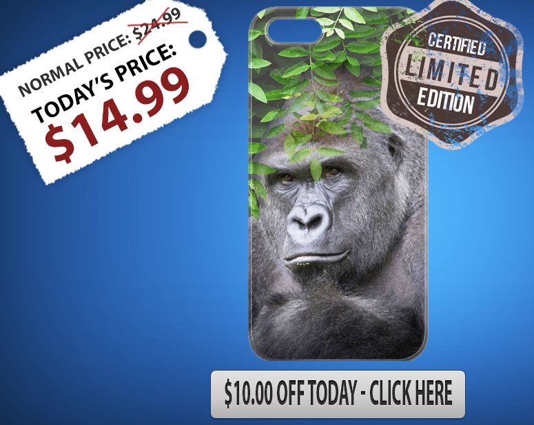 InTime_Clothing's tweet image. For our grand opening get $10 off these limited edition cases for #Harambe teechip.com/harambephone#i…