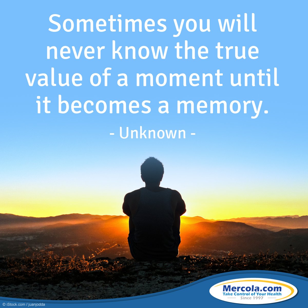 "Sometimes you will never know the true value of a moment until it becomes a memory." - Unknown #Quote