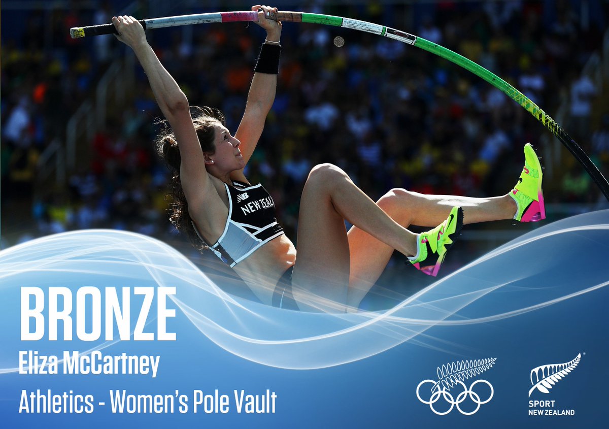 BRONZE Athletics Pole Vault, Eliza McCartney. Amazing Eliza! You've done NZ proud! What a