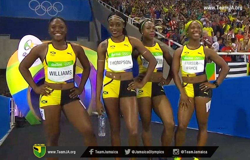TeamJA876's tweet photo. Congrats on getting silver Christania WIlliams, Elaine Thompson, Veronica Campbell-Brown &amp; Shelly-Ann Fraser-Pryce. https://t.co/OaHvIZKt2X