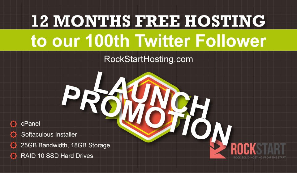 RockStartWeb's tweet image. We're giving away 1 FREE year of web hosting to our 100th follower! @WooCommerce @mcmerchant @Shopify @GrandCircusCo