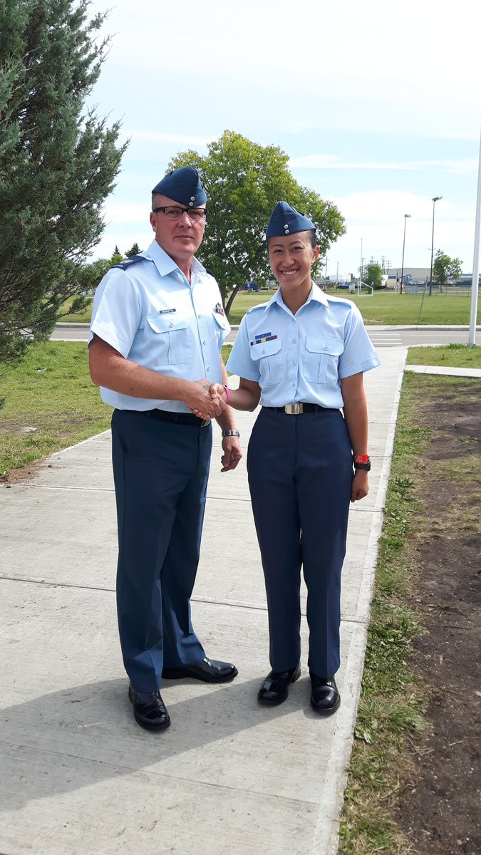 tamimarch's tweet photo. Cadet CWO being congratulated on a successful summer @ColdLakeCTC #CLCTC2016 CLCTCStaff2016 https://t.co/7RHi0wtBuM
